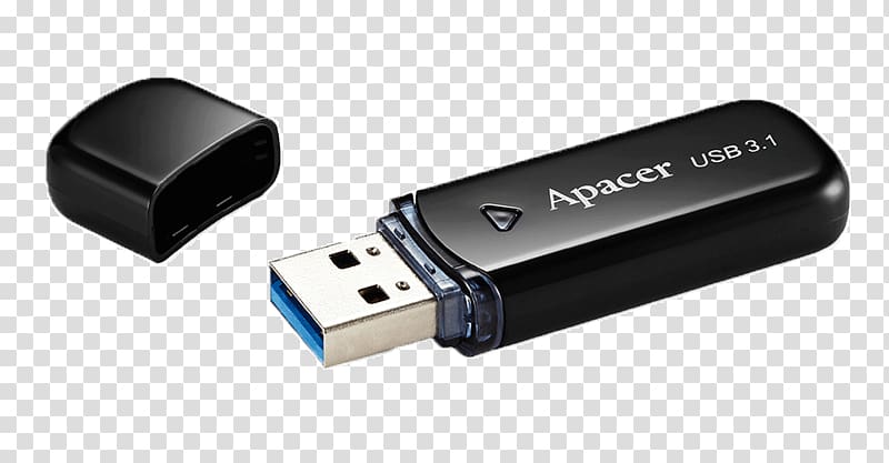 USB Flash Drives USB 3.0 Apacer AH355 USB Flash Drive Flash memory, USB transparent background PNG clipart