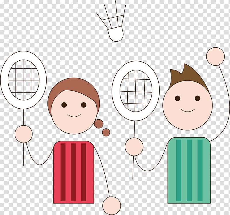 , People who play badminton transparent background PNG clipart