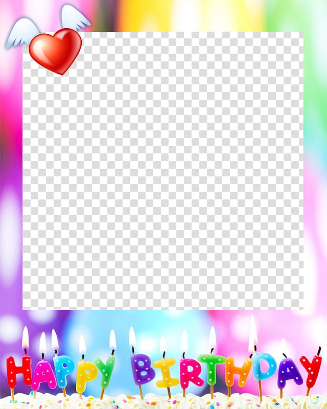 happy birthday illustration, Birthday cake Happy Birthday to You Party Wish, Birthday Frame transparent background PNG clipart