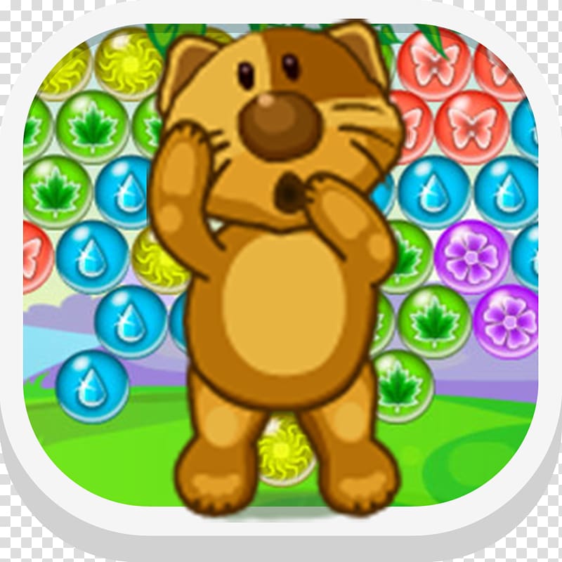 Teddy bear Cat , Bubble Game transparent background PNG clipart