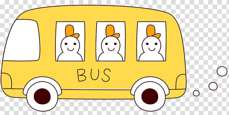 Cartoon Public transport Google s, Yellow Bus transparent background PNG clipart