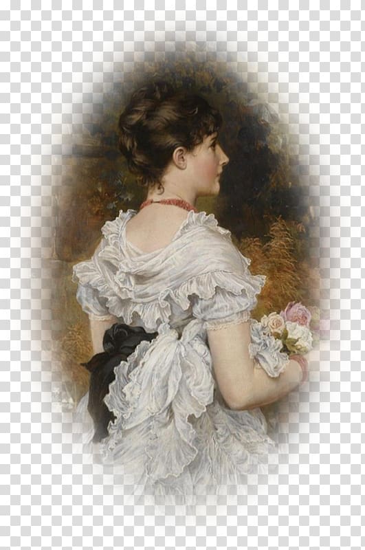 British Shorthair Victorian era Woman Portrait, Amour transparent background PNG clipart