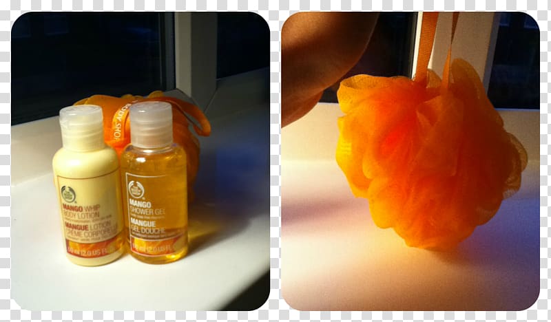 Orange drink Liquid Bottle, mango cube transparent background PNG clipart