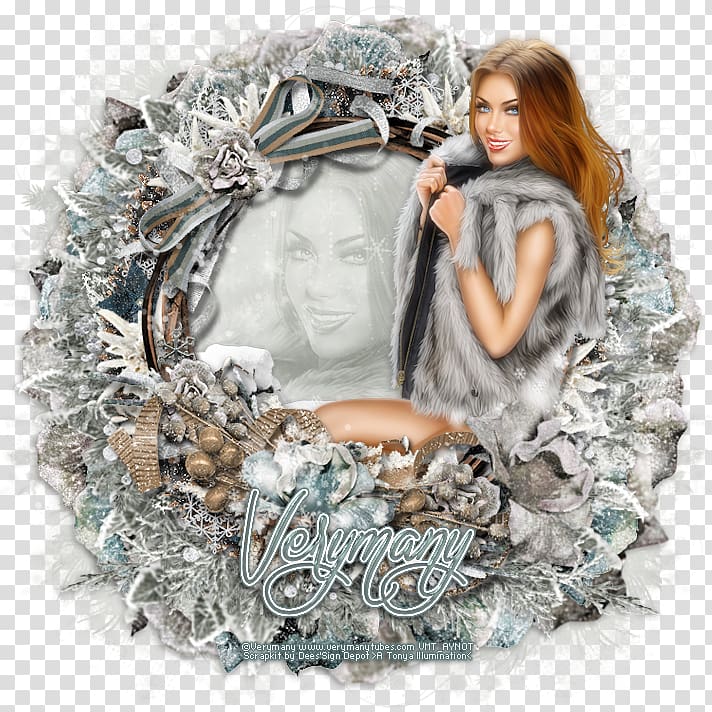 Hush of Winter Cat Connecticut Wreath Jewellery, verymany transparent background PNG clipart