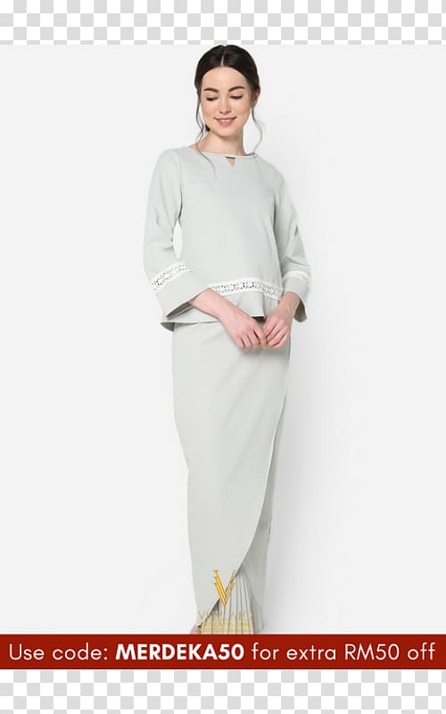Sleeve Waist Fashion Clothing Dress, Baju Melayu transparent background PNG clipart