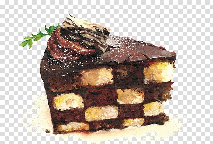 Chocolate cake Torte Cream, chocolate cake transparent background PNG clipart