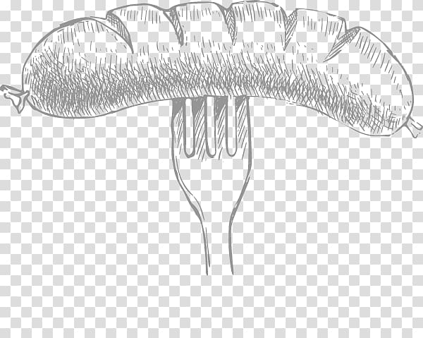 Invertebrate Sketch, Sausage grill transparent background PNG clipart