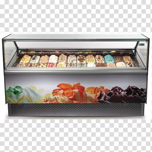 Ice cream Gelato Display window Bakery Refrigeration, ice cream transparent background PNG clipart