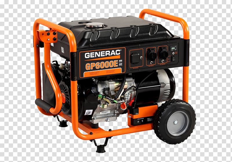 Generac Power Systems Generac GP7500 Engine-generator Electric generator Generac GP5000, power generator transparent background PNG clipart