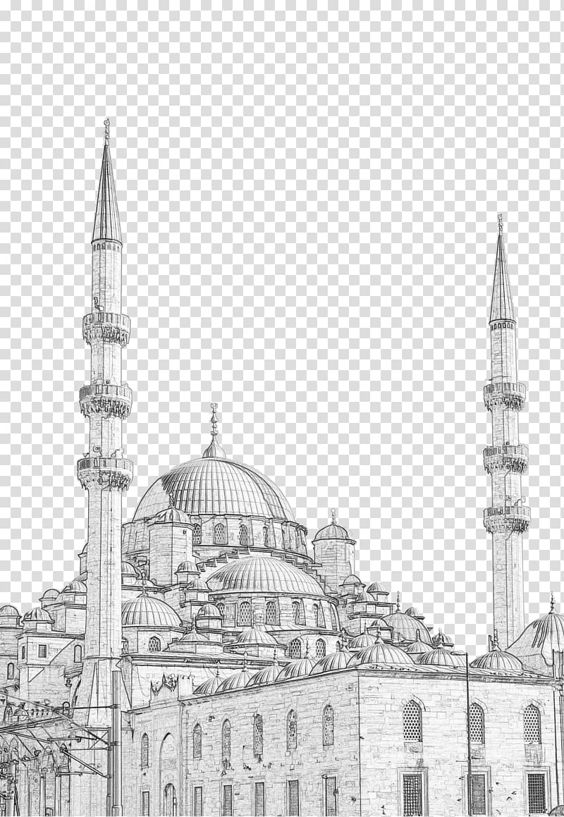 Blue Mosque illustration, Taj Mahal Drawing Poster Painting, Taj Mahal line drawing transparent background PNG clipart