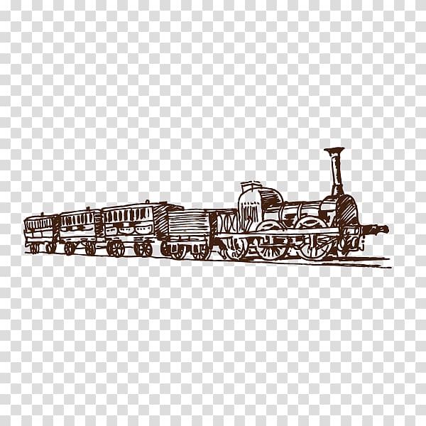 Train Steam locomotive Rail transport, train,steam train,Retro transparent background PNG clipart