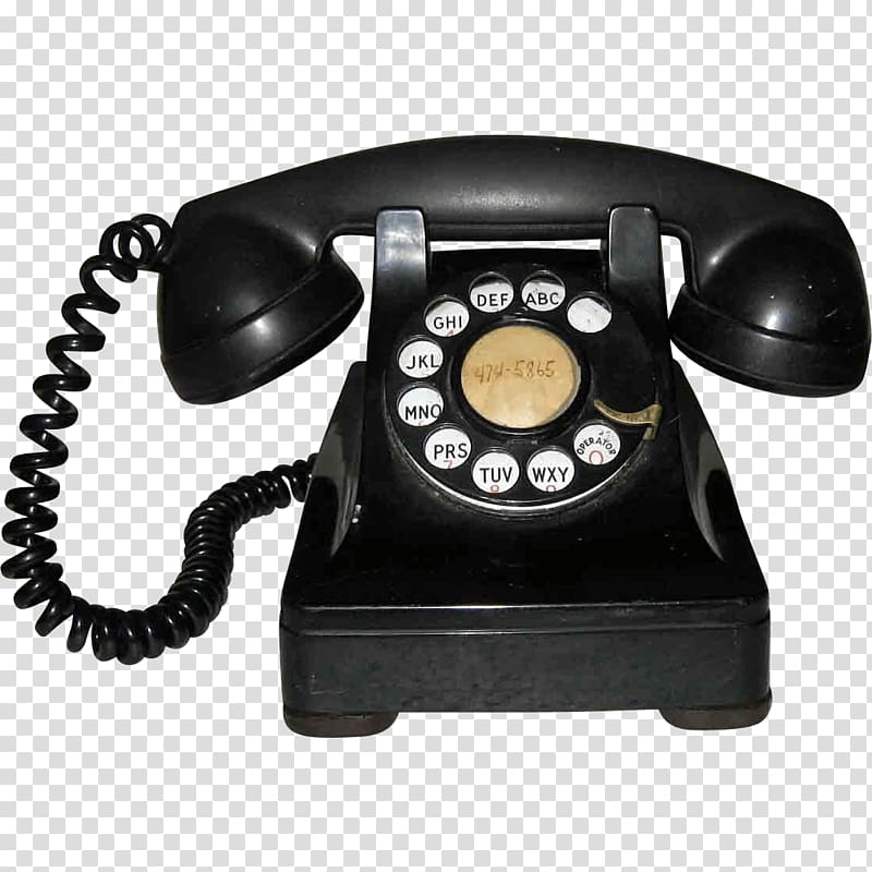 black rotary dial phone, Old Bakelite Phone transparent background PNG clipart