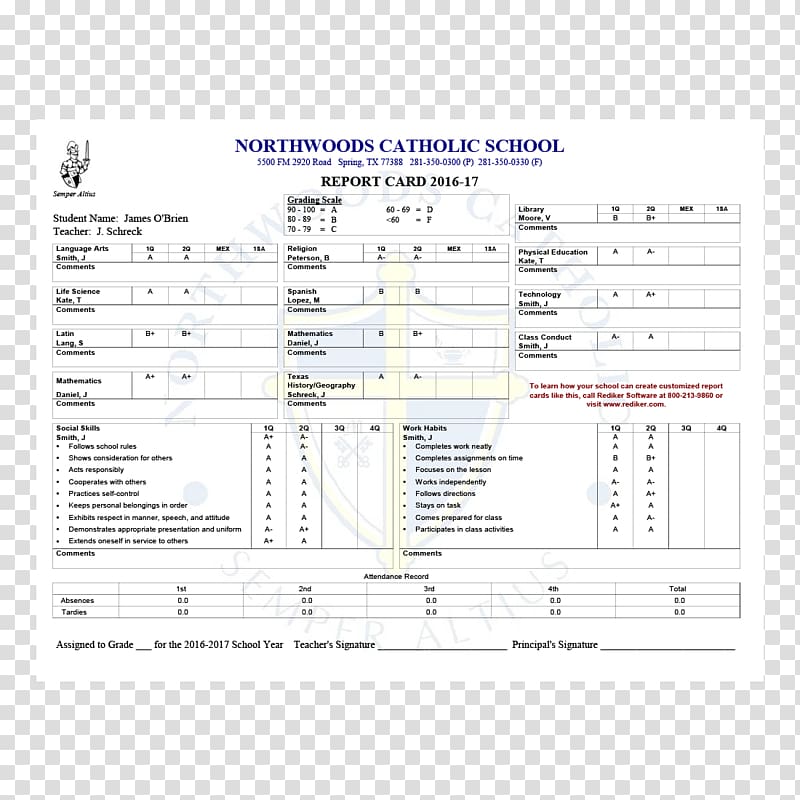 Catholic school Grading in education Student Report card, school transparent background PNG clipart