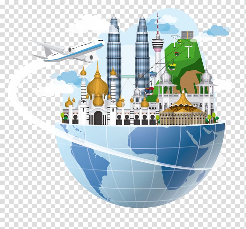 Malaysia Infographic, Landmarks transparent background PNG clipart