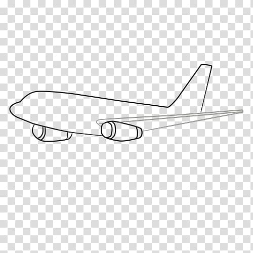 Airplane Line art Material, plane sketch transparent background PNG clipart
