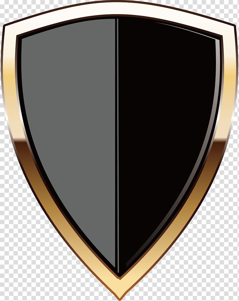 black and gold shield illustration, Logo Shield, Security Shield transparent background PNG clipart