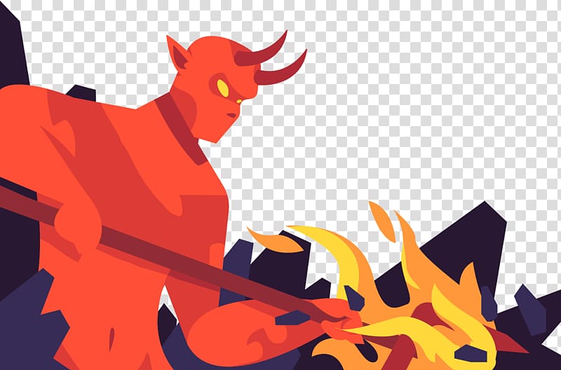 Lucifer Devil Illustration, Horrible demon transparent background PNG clipart
