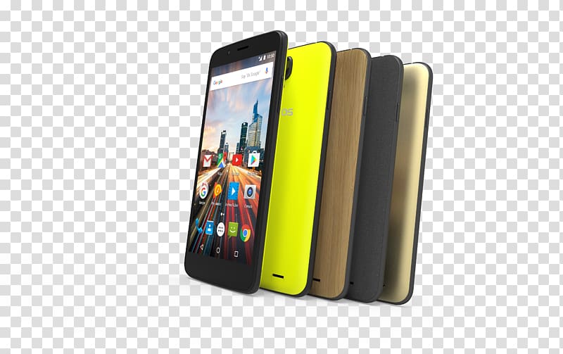 Archos Helium 4G Smartphone 55 4G 16Gb Black Gold Grey Wood Yellow camera dual sim, four seasons regimen transparent background PNG clipart