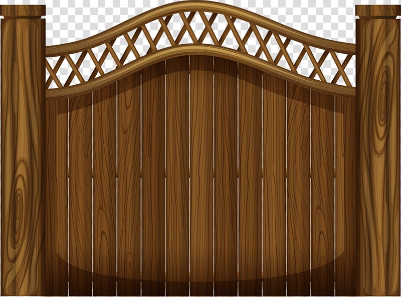 brown wooden gate , Gate Fence , wooden fence transparent background PNG clipart