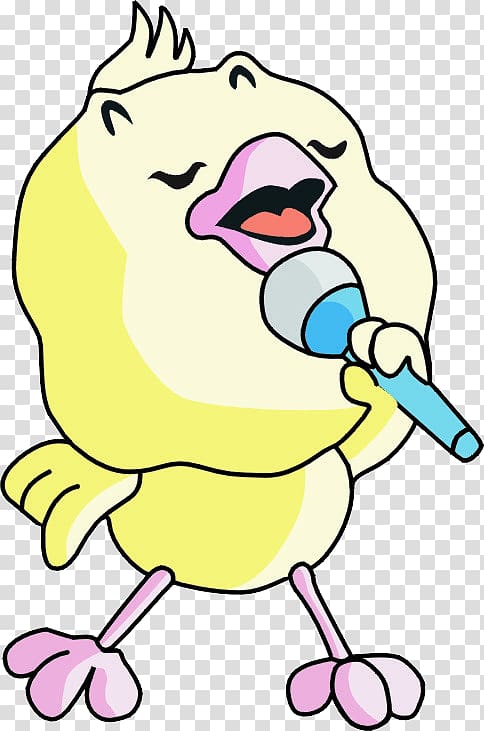 Chicken Singing, chick transparent background PNG clipart