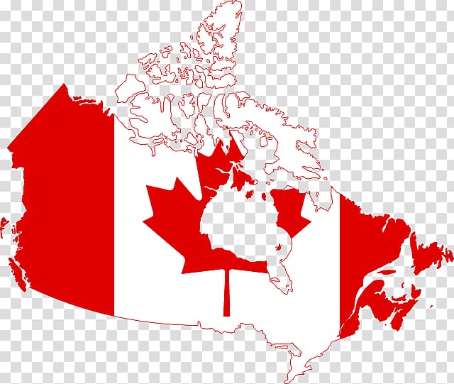 Flag of Canada Map Open, Canada transparent background PNG clipart