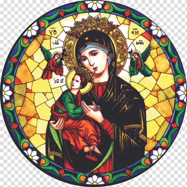 Immaculate Heart of Mary Our Lady of Perpetual Help Stained glass Our Lady of Fátima, Mary transparent background PNG clipart