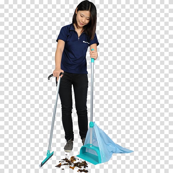 Cleaning Dustpan Mop Janitor Floor, sweep the dust transparent background PNG clipart