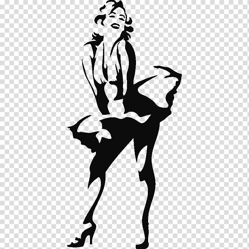 Wall decal Stencil Silhouette Art, marilyn transparent background PNG clipart