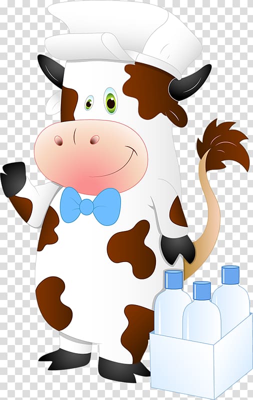 Dairy cattle Milk Illustration, A cow transparent background PNG clipart
