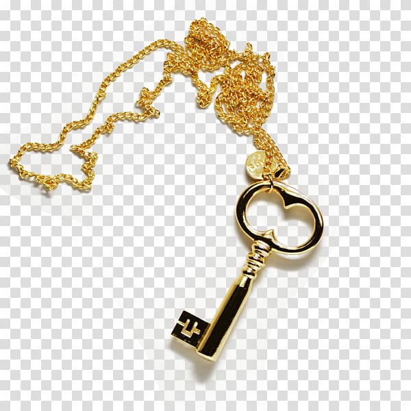 Locket Necklace Key Chains, golden key transparent background PNG clipart