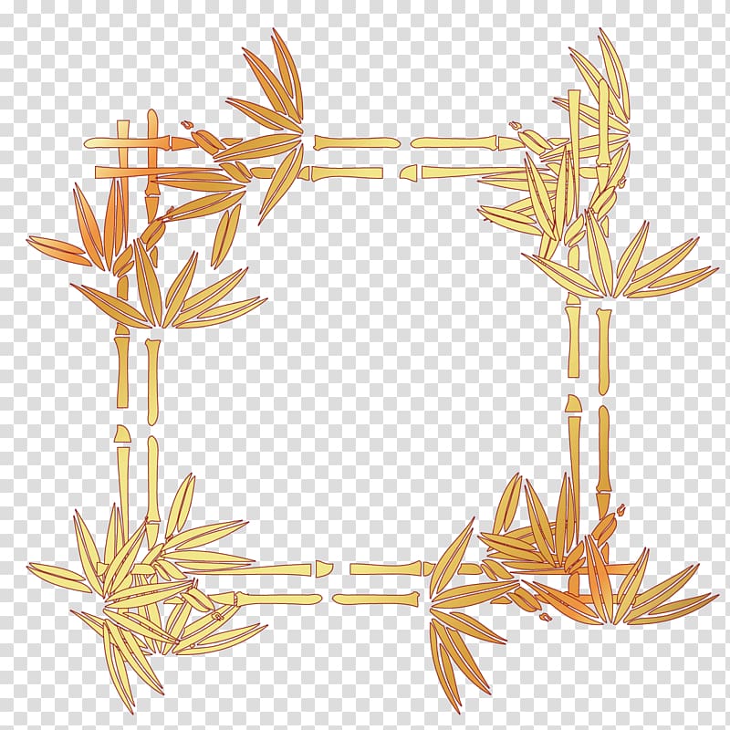 Festival, golden bamboo transparent background PNG clipart