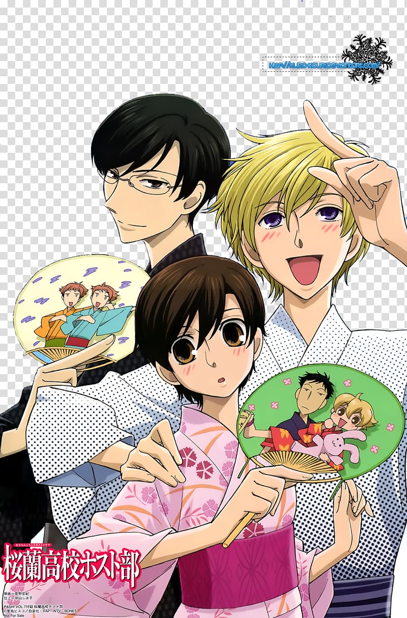 Haruhi Fujioka Ouran High School Host Club Kyoya Ootori Anime Character, Anime transparent background PNG clipart