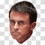 man's face, Manuel Valls Thinking transparent background PNG clipart
