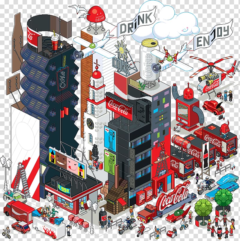 Coca-Cola eBoy Cocacolonization Pixel art, atm transparent background PNG clipart