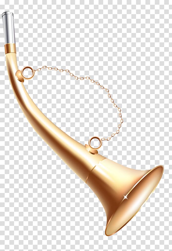 Brass instrument Musical instrument French horn, Golden Trombone transparent background PNG clipart