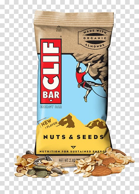Clif Bar & Company Energy Bar Trail mix Nutrition, nuts and seeds transparent background PNG clipart