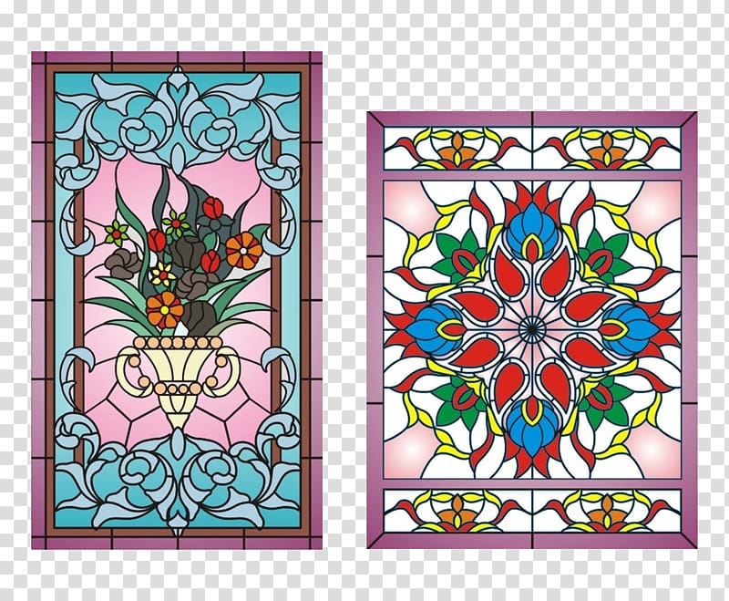 Stained glass Window Building, Church glass transparent background PNG clipart