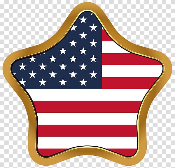 Flag of the United States , US gold frame GB transparent background PNG clipart