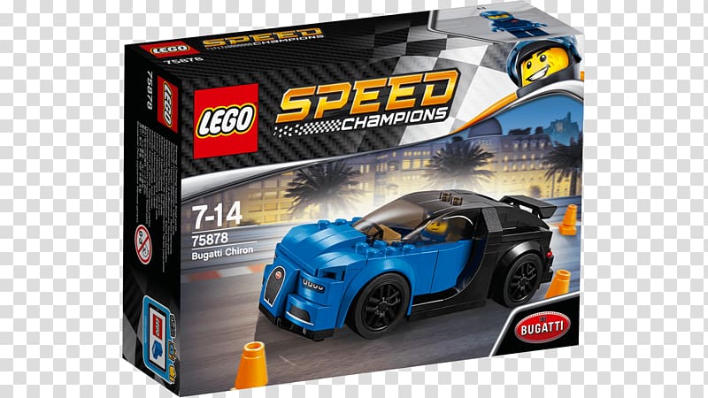 LEGO 75878 Speed Champions Bugatti Chiron Car Lego Speed Champions, car transparent background PNG clipart
