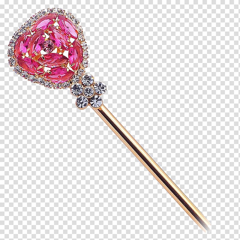 Gemstone Diamond Fashion accessory, Gem jin hairpin transparent background PNG clipart