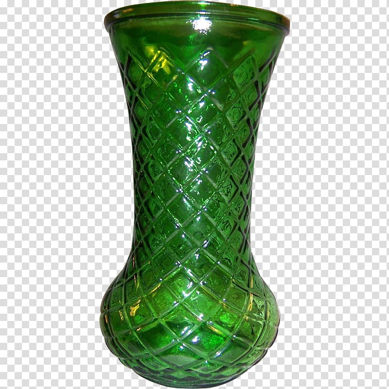 Lead glass Vase Glass bottle Crystal, emerald transparent background PNG clipart