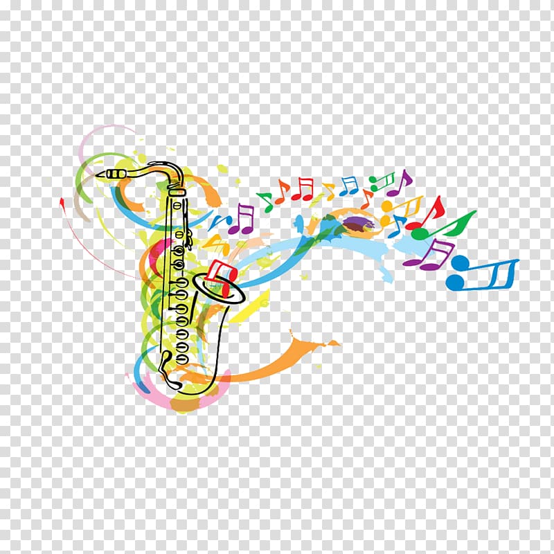 multicolored saxophone illustration, Saxophone Music festival , Color saxophone transparent background PNG clipart