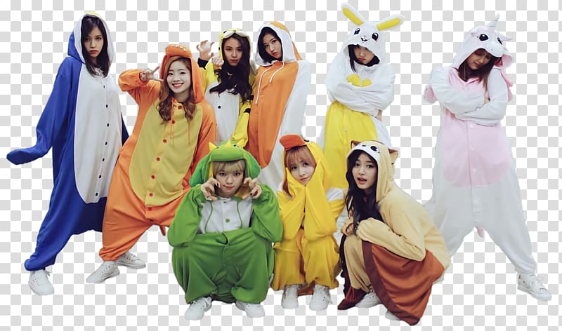 nine woman wearing rabbit costume, TWICE K-pop KNOCK KNOCK DAHYUN Sana, Twice Momo transparent background PNG clipart