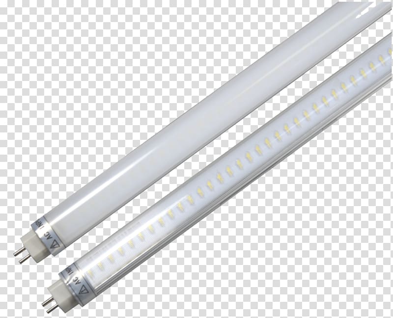 Light-emitting diode Fluorescent lamp LED lamp LED tube, light transparent background PNG clipart