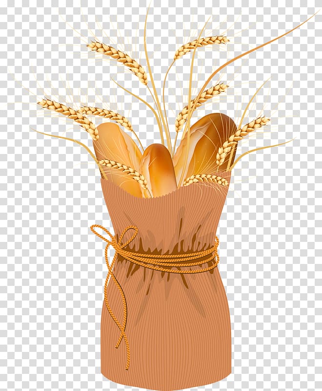 Bread Wheat Baking, Hand drawn cartoon food wheat transparent background PNG clipart