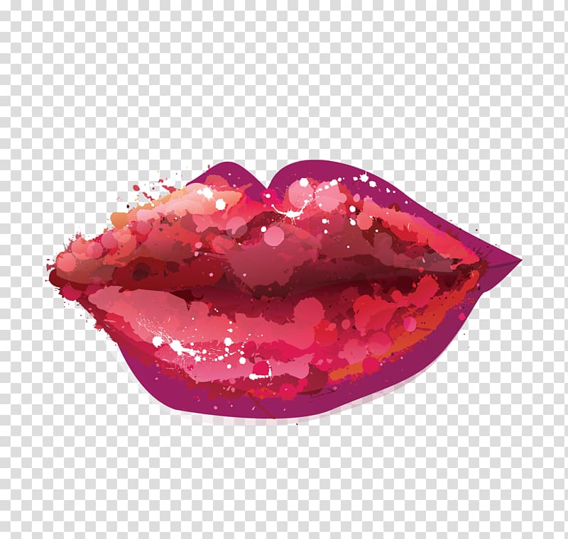 Magenta Lip Visiting card La Bouche, woman make up transparent background PNG clipart