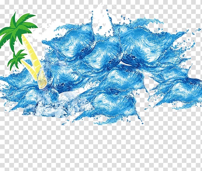 Drop Wind wave, Seawater spray coconut transparent background PNG clipart