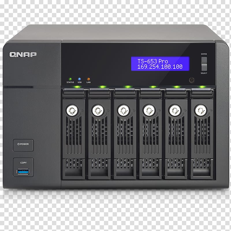 Network Storage Systems QNAP TS-653 Pro NAS server, SATA 6Gb/s QNAP Systems, Inc. QNAP TS-670 Pro Turbo, others transparent background PNG clipart