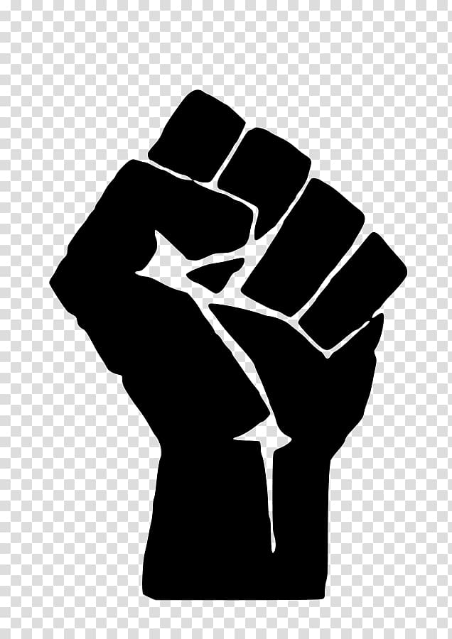 human knuckle , African-American Civil Rights Movement Black Power Raised fist Black Panther Party, fest transparent background PNG clipart