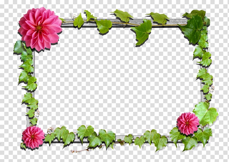 Frames Pink flowers , flower frame transparent background PNG clipart